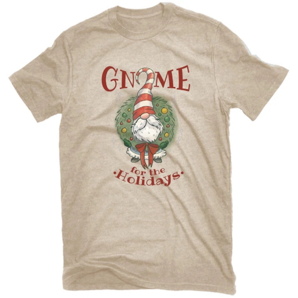 🎄[2 For $16]🎄UNISEX Festive Gnome Holiday T-Shirt